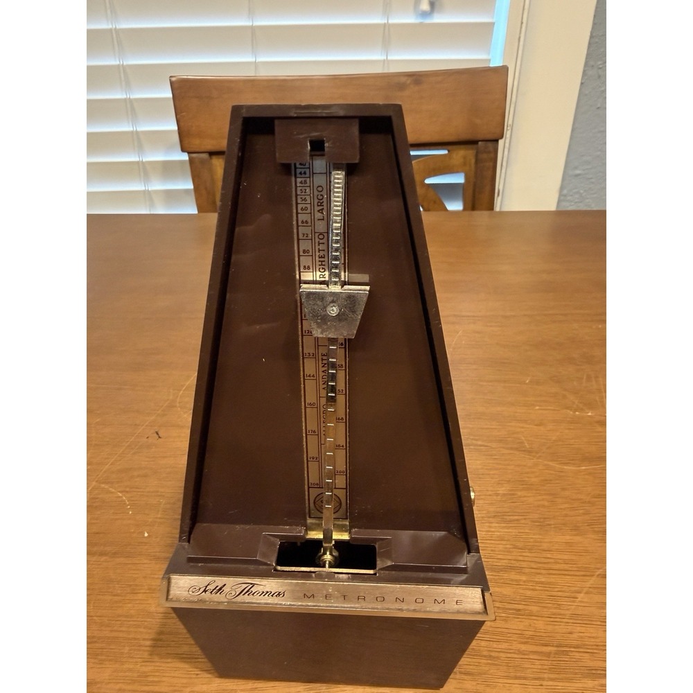 Seth Thomas Metronome De Maelzel Model Conductor # E500-000 No 1104 Wind Up 70's
